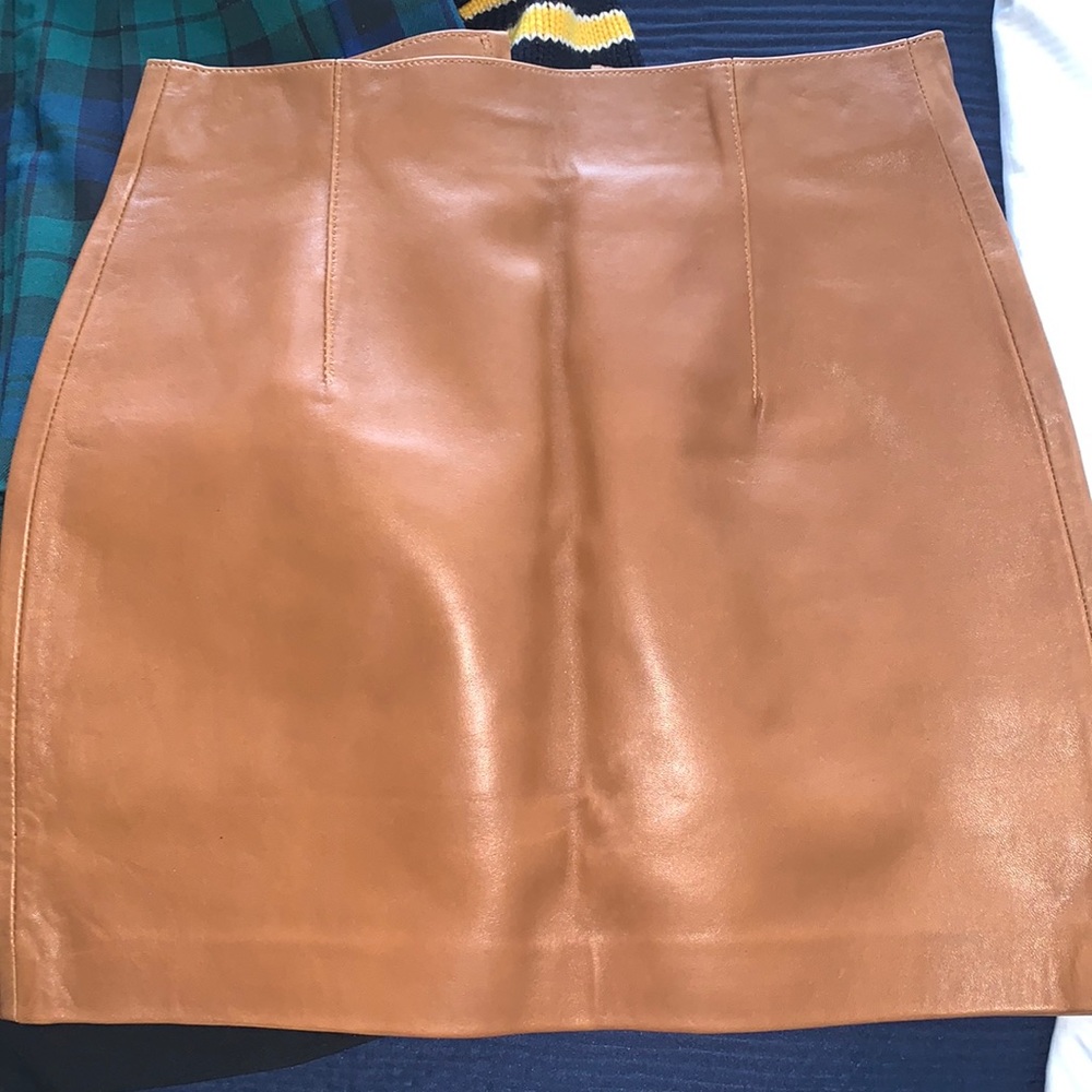 Zara collection leather skirt